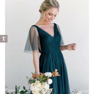 Revelry Thea Tulle Bridesmaid Dress (Classic Emerald)
